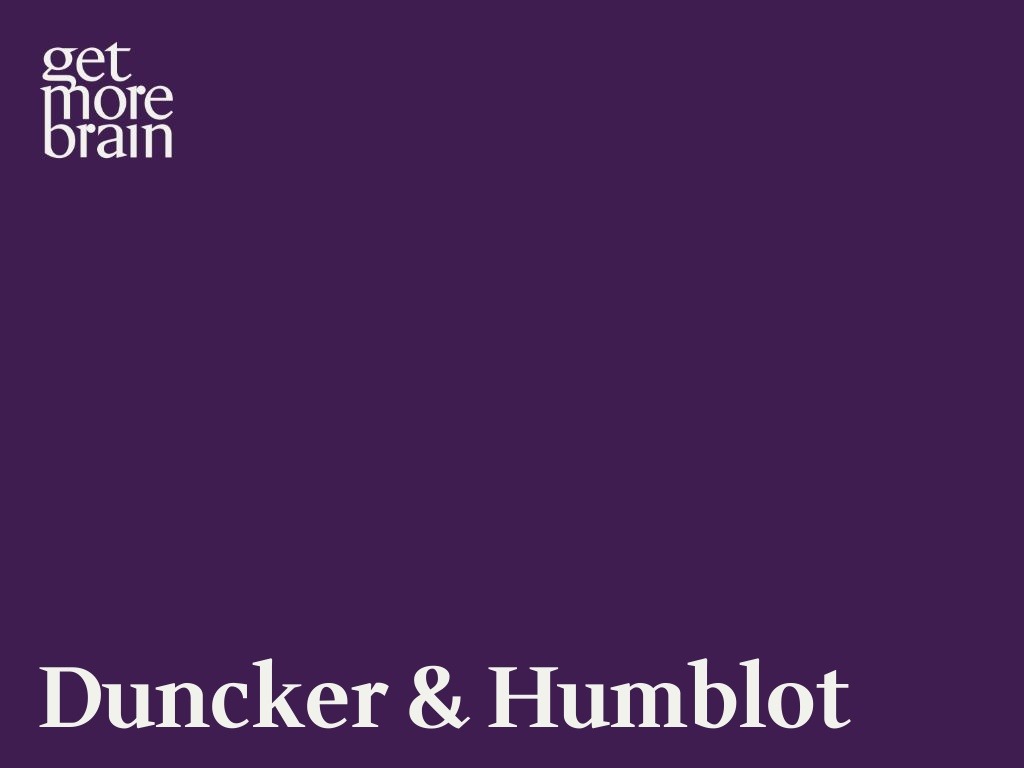 Get More Brain -Duncker & Humblot